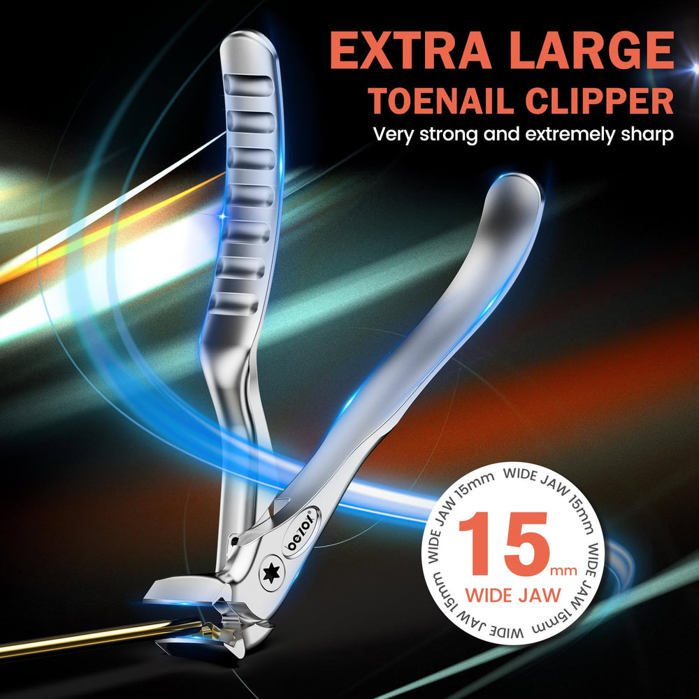 BEZOX clippers with wide jaw opening for thick nails.