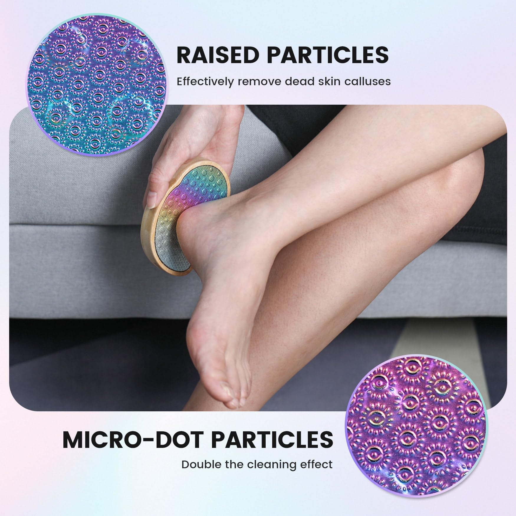 BEZOX washable foot scrubber with non-porous metal surface for hygienic cleaning
