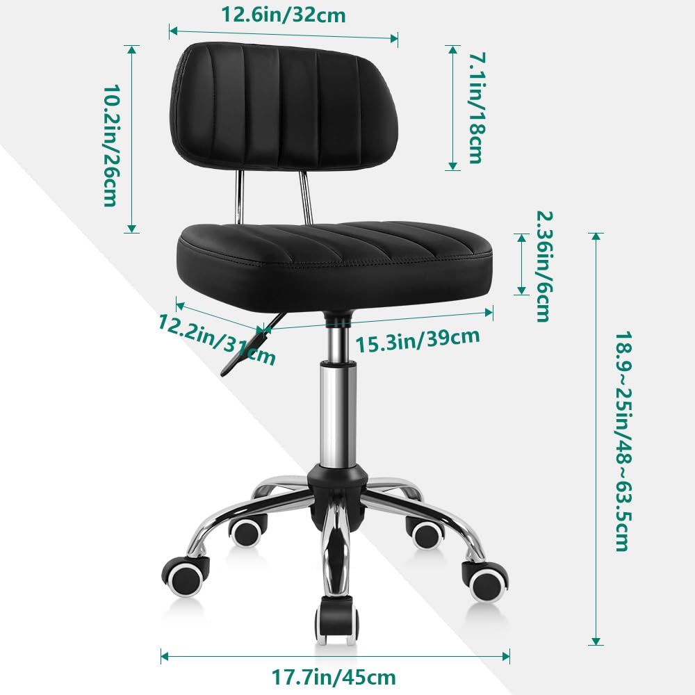 BFTOU height-adjustable stool spanning 19.3 to 25.4 inches for varied tasks.