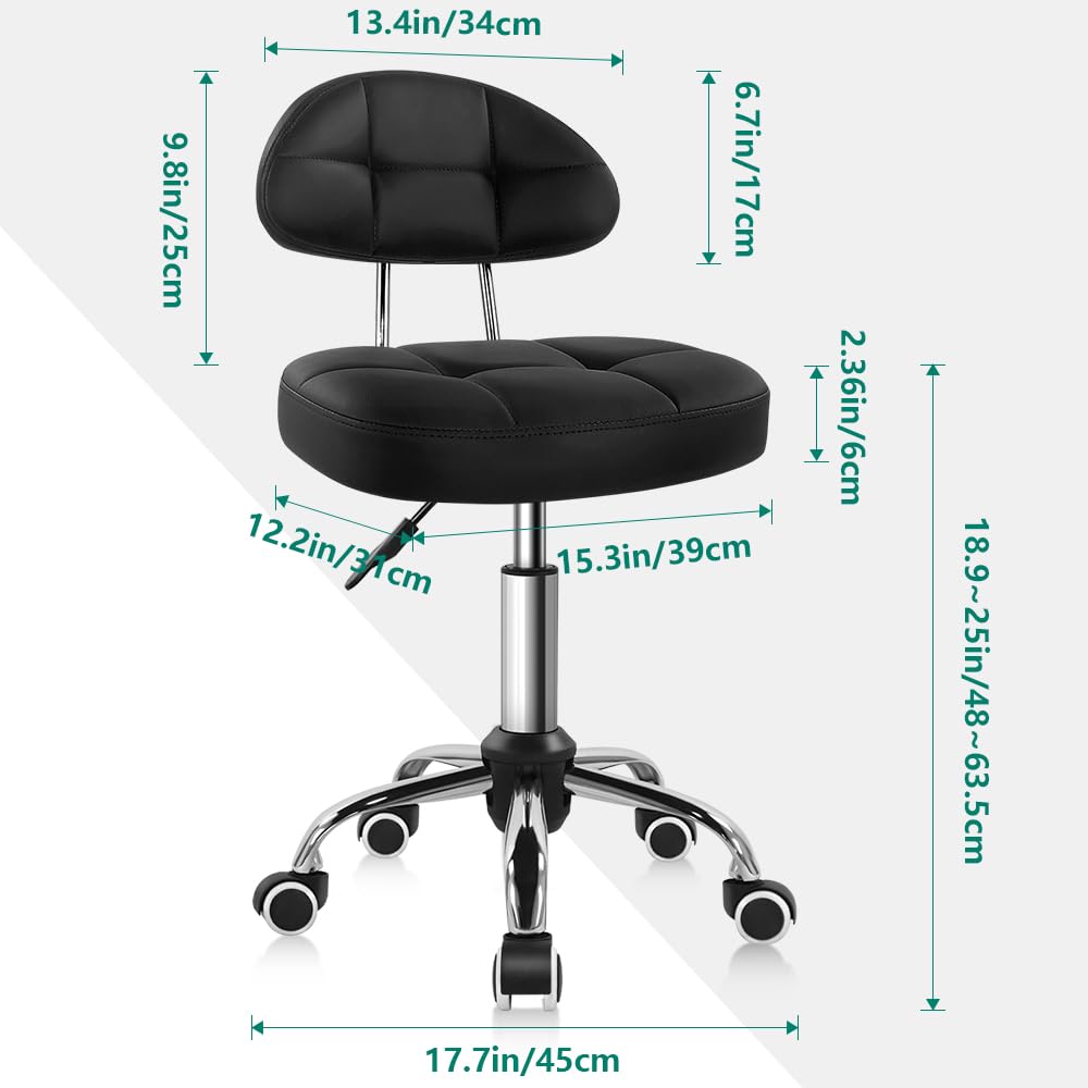BFTOU height-adjustable swivel stool seat with an easy-to-use control.