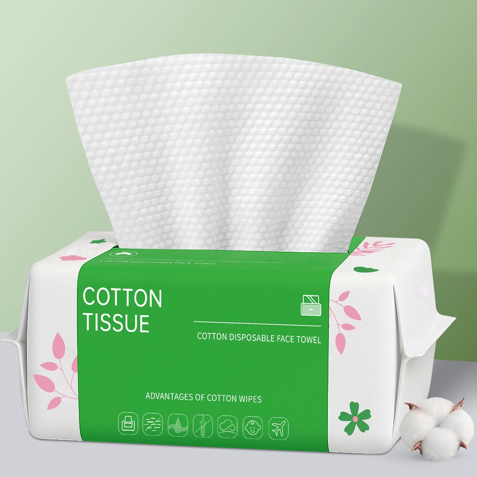 BFHKXW pack of 100 disposable face towels, soft and absorbent for daily cleansing.