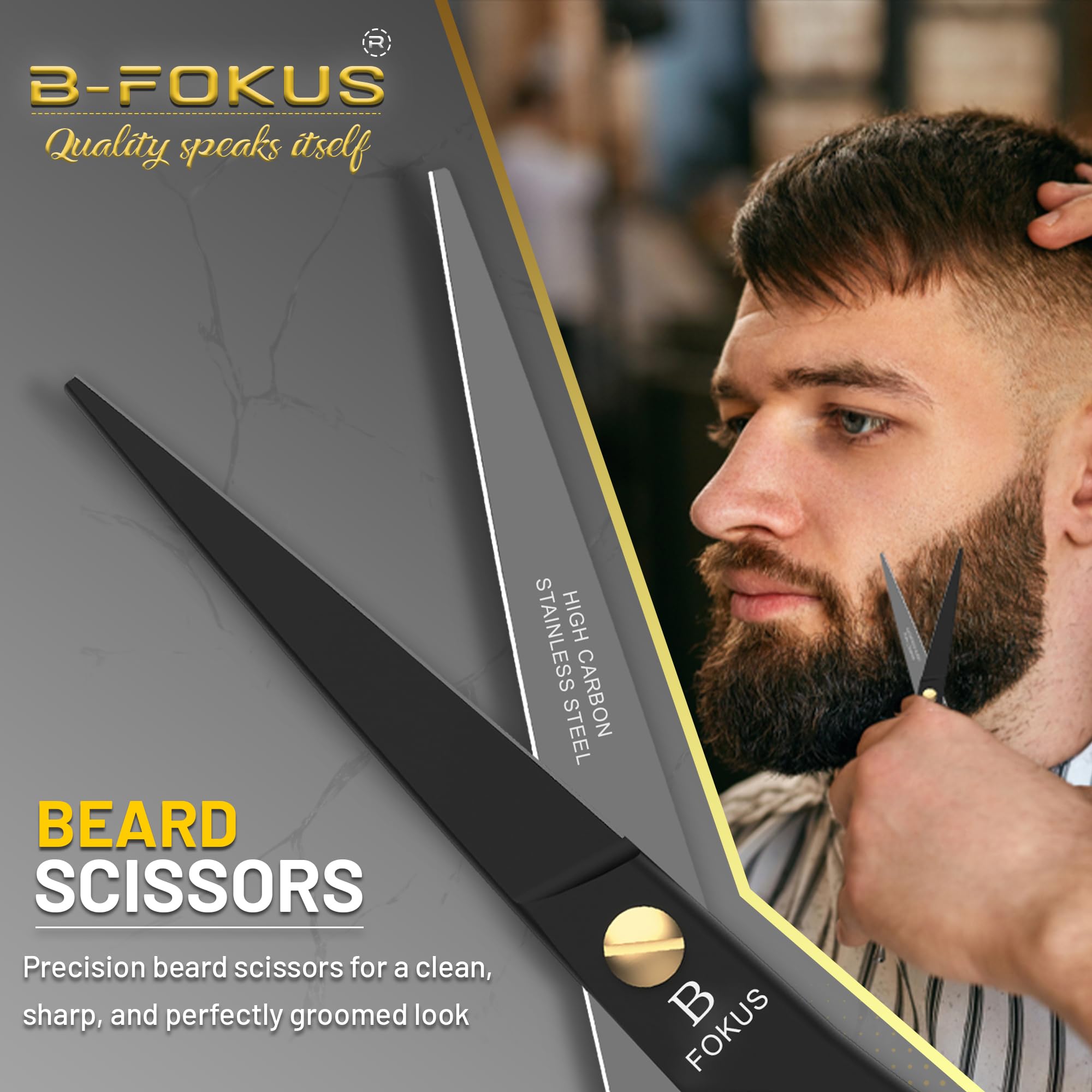 BFOKUS dual combs for beard and mustache styling