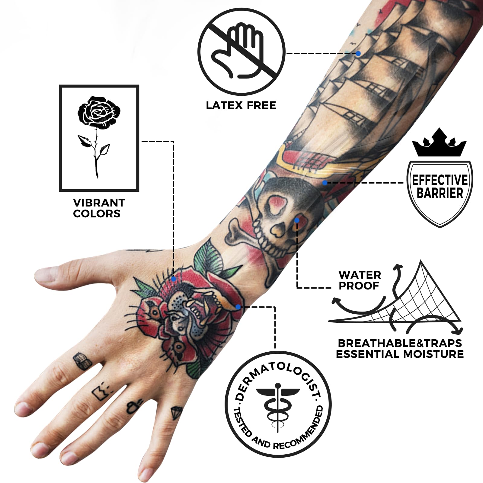 bfons permite cortar a medida para tatuajes grandes
