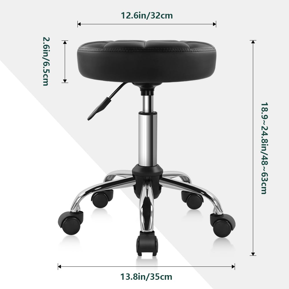 BFTOU seat-detail highlights 12.6-inch cushion for comfortable seating sessions.