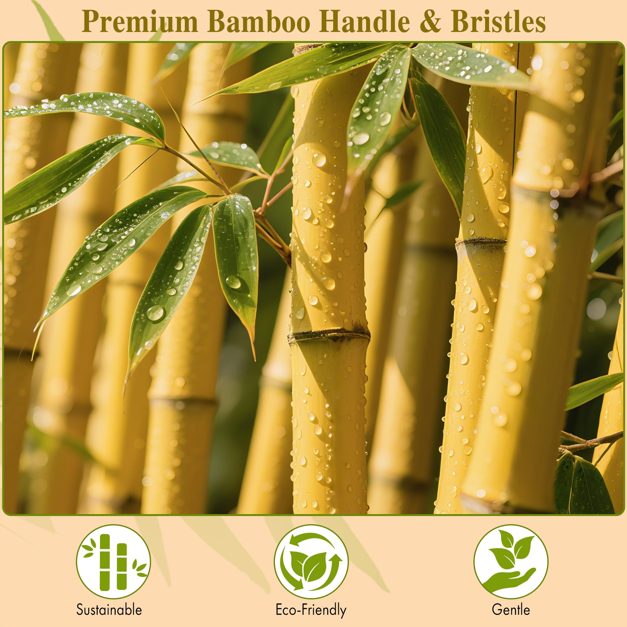 BFWood ergonomic bamboo handle shown for comfortable grip during styling
