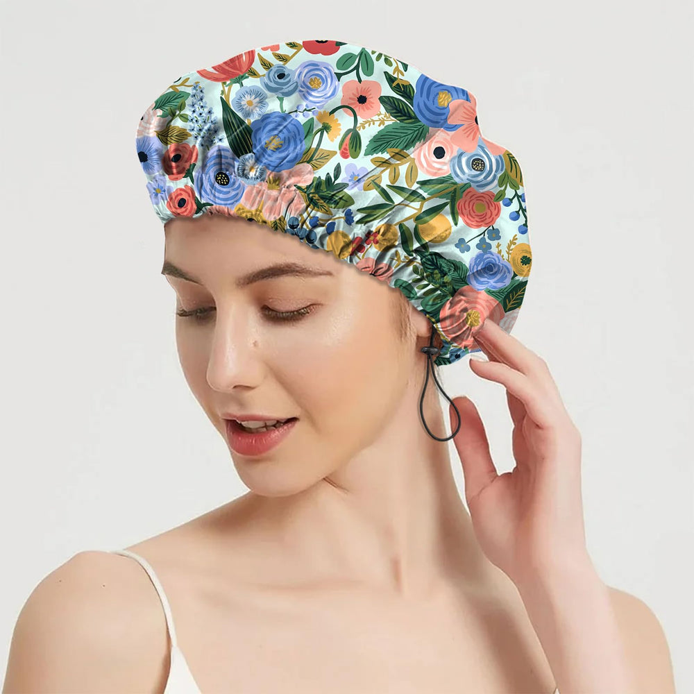 Gorro de ducha BHAHB en poliéster y EVA, tela suave y transpirable