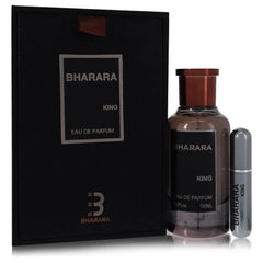 Bharara King for Men EDP bottle shown, a bold citrus-musk fragrance for everyday confidence.