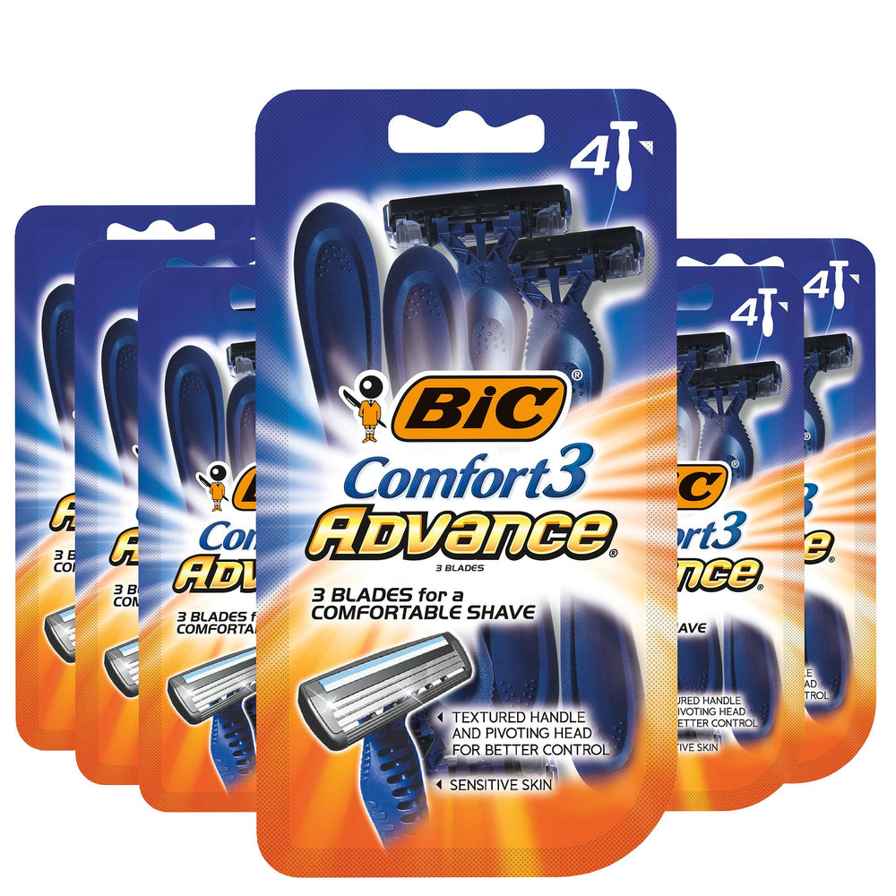 BIC Comfort 3 Advance pivoting-head razor for a precise, close shave.