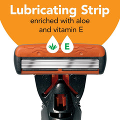 BIC Comfort 3 cartridge with glide strip for smooth shave.