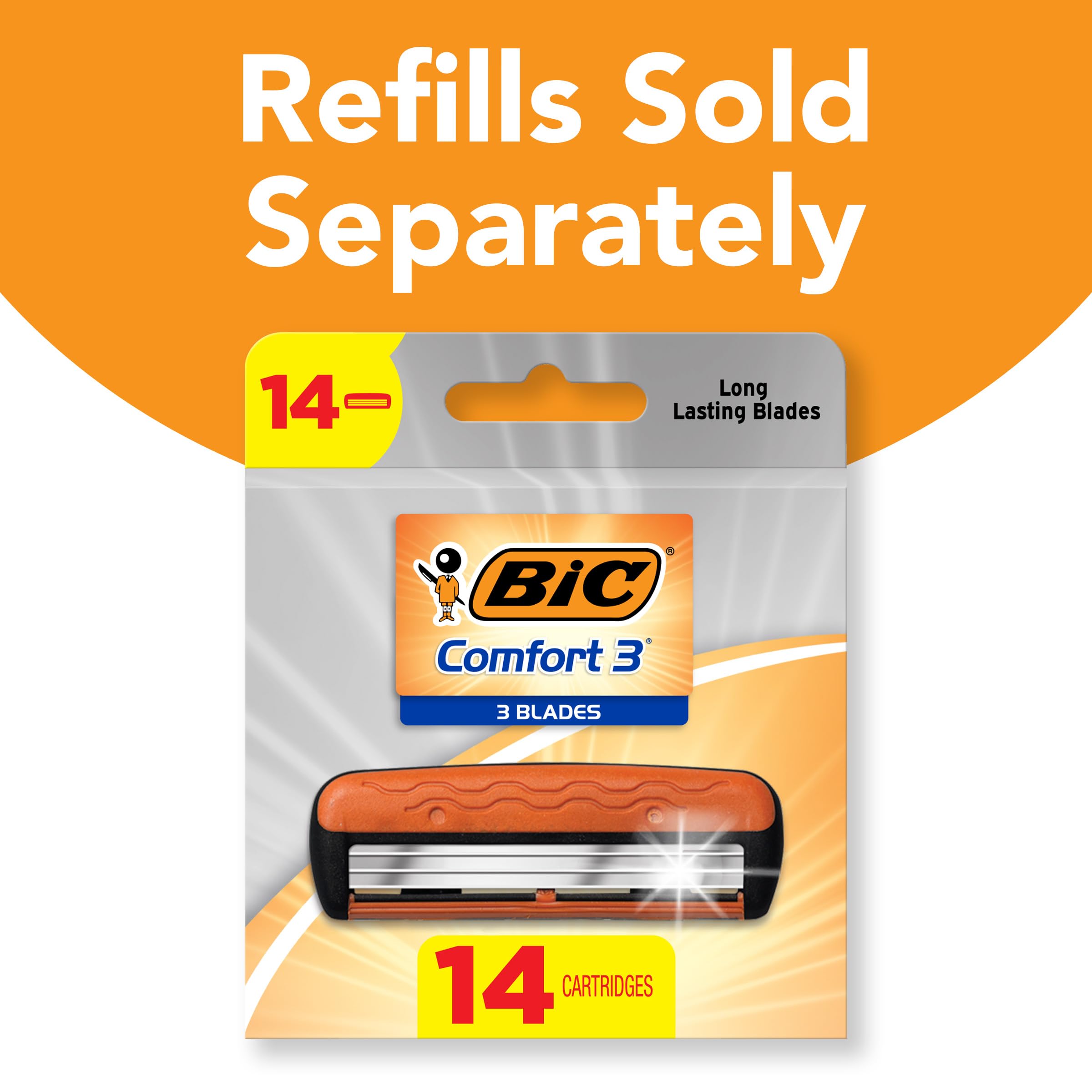 Display of the BIC Comfort 3 razor kit showing value and convenience.