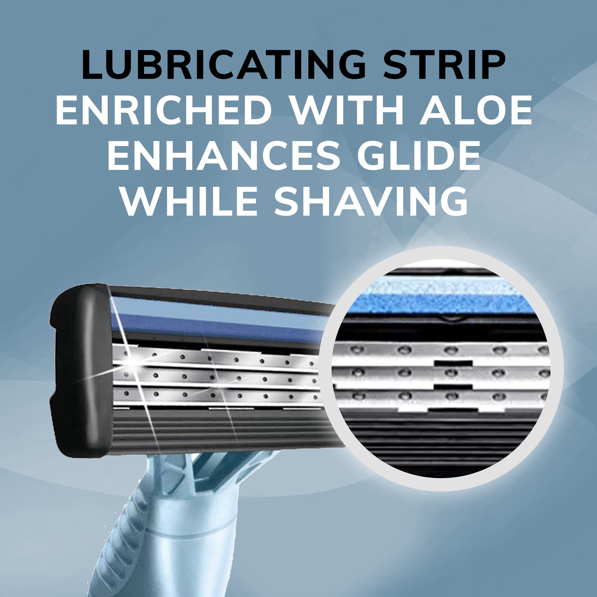 BIC Flex 3 Titanium razor anti-slip grip enhances shaving control