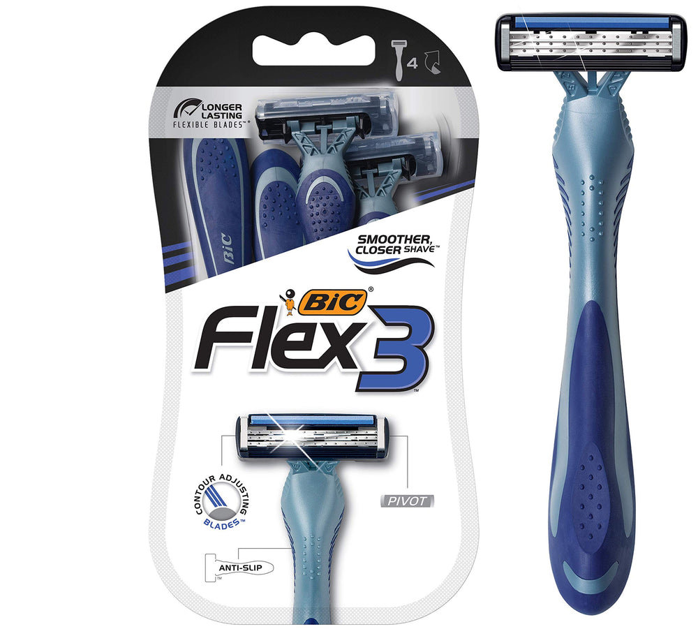 BIC Flex 3 Titanium razor contour blades deliver a smooth glide