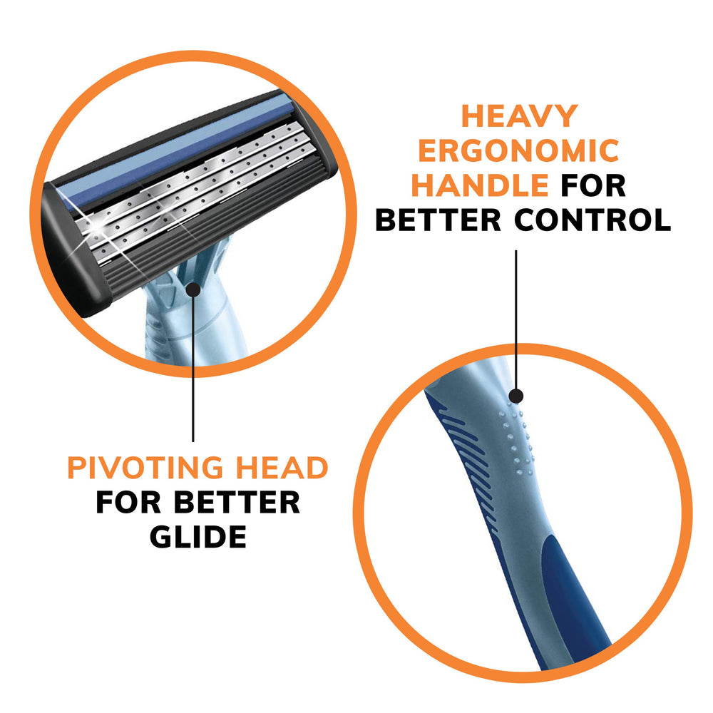 BIC Flex 3 Titanium razor smooth glide for a gentle shave