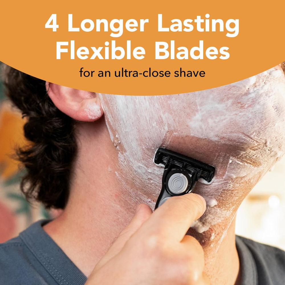 BIC Flex 4 pivoting head for better facial contouring.