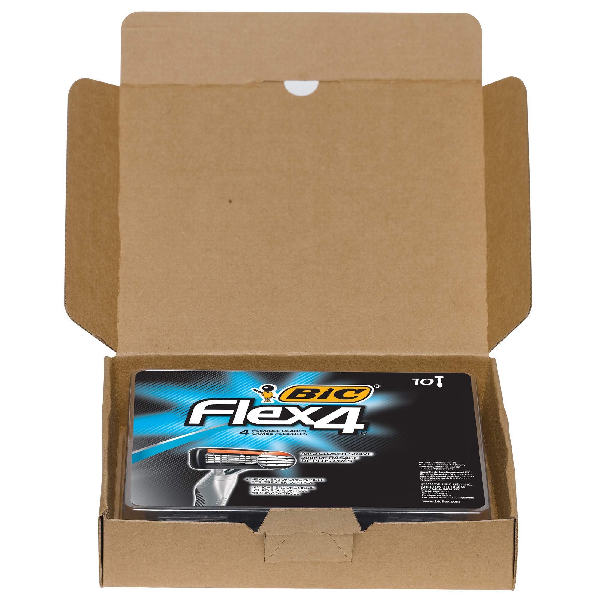 BIC Flex 4 Sensitive travel cover protects blades between uses.