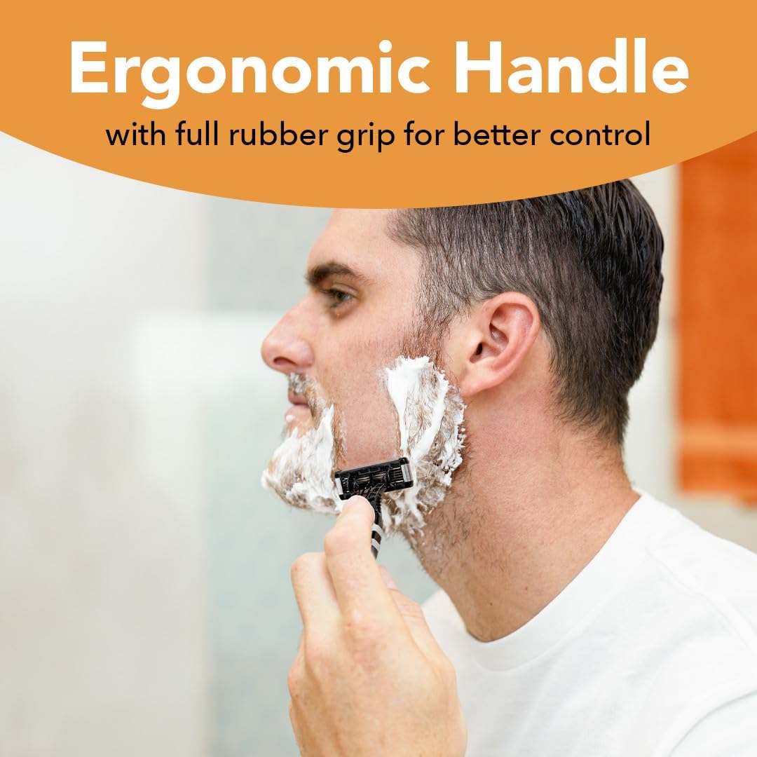 BIC Flex 5 Sensitive razor with pivoting head for easy maneuvering.