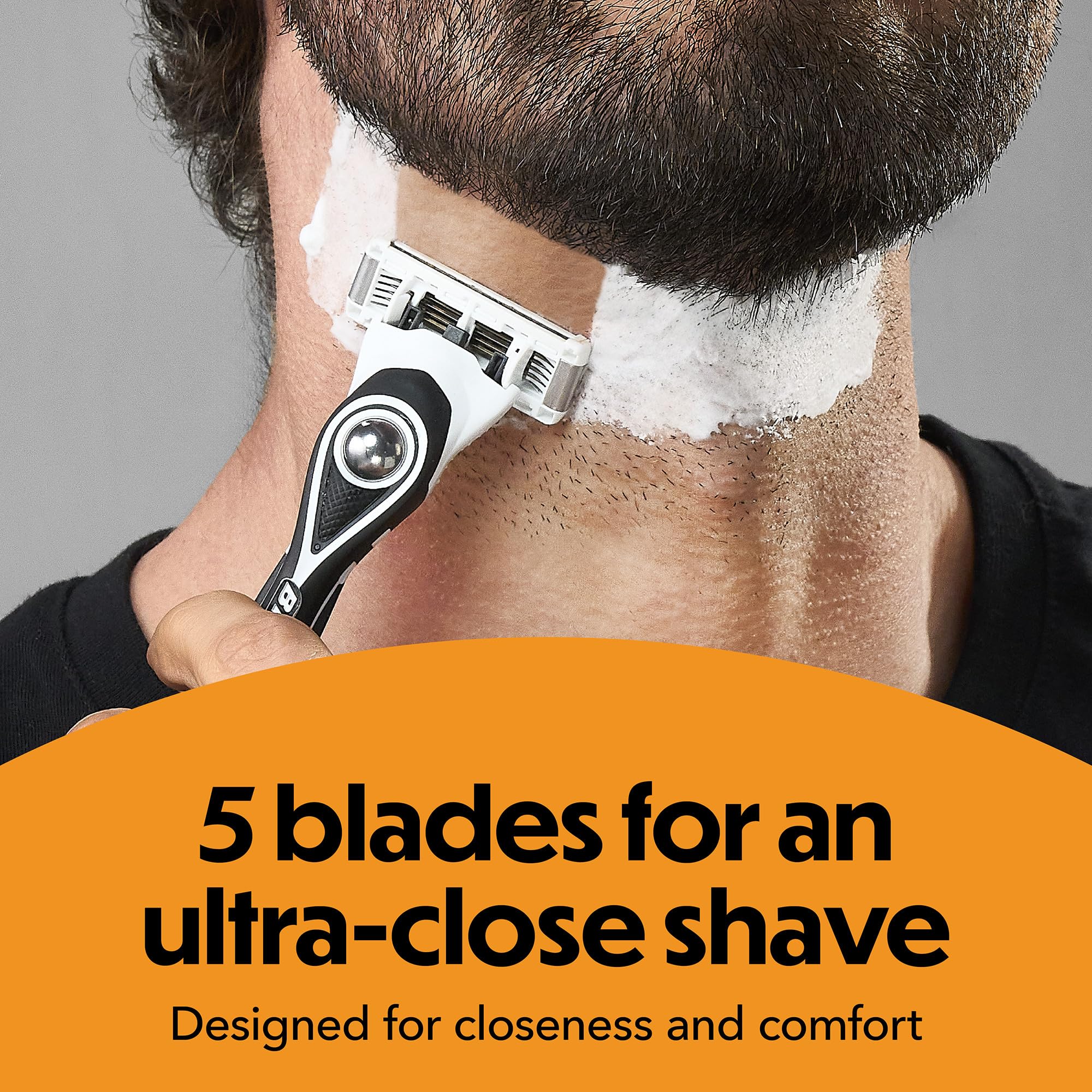 Compact, grip-focused design of BIC Flex 5 Trim for easy handling.