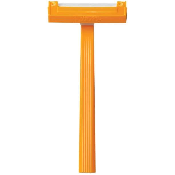 BIC lightweight 4.5-inch handle enables easy maneuverability during shaving.