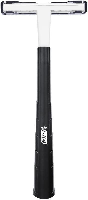 BIC Metal Razor metal protector guard lifts hairs before cutting.