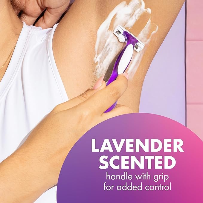 Travel-ready BIC Soleil 3 Scented razor with blade cover.