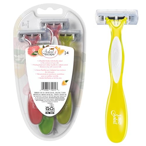 Four blades design on BIC Soleil 4 Escape for smooth precision shaving