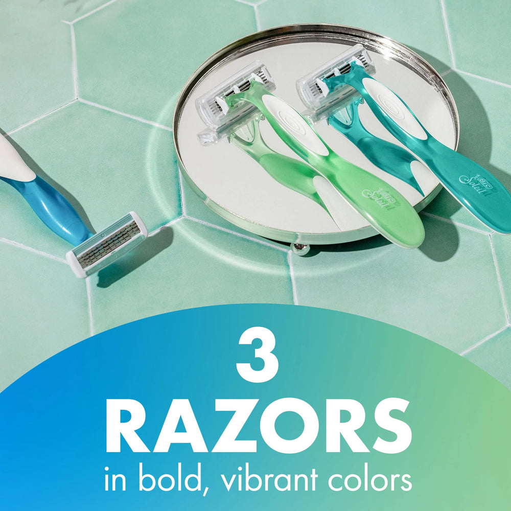 BIC Soleil 4 three-pack keeps a spare razor ready for use.