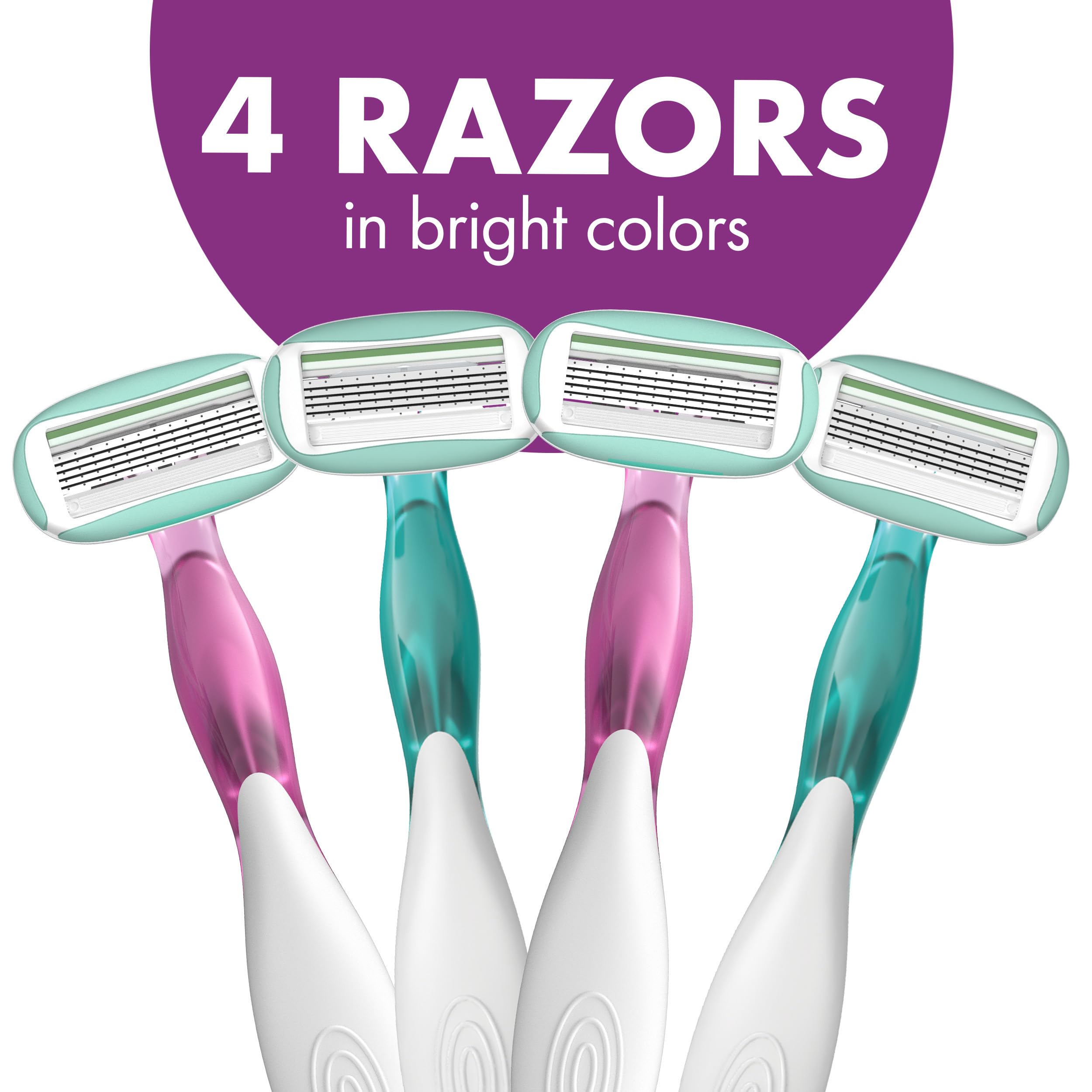 Close-up of five blades on BIC Soleil 5 Sensitive for a smooth shave potential.