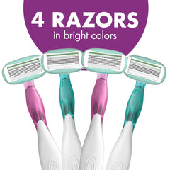 Close-up of five blades on BIC Soleil 5 Sensitive for a smooth shave potential.