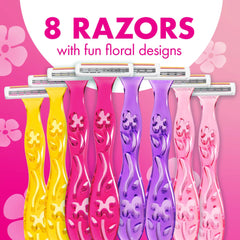 BIC Soleil Simply Smooth razor with blade cover for travel safety.