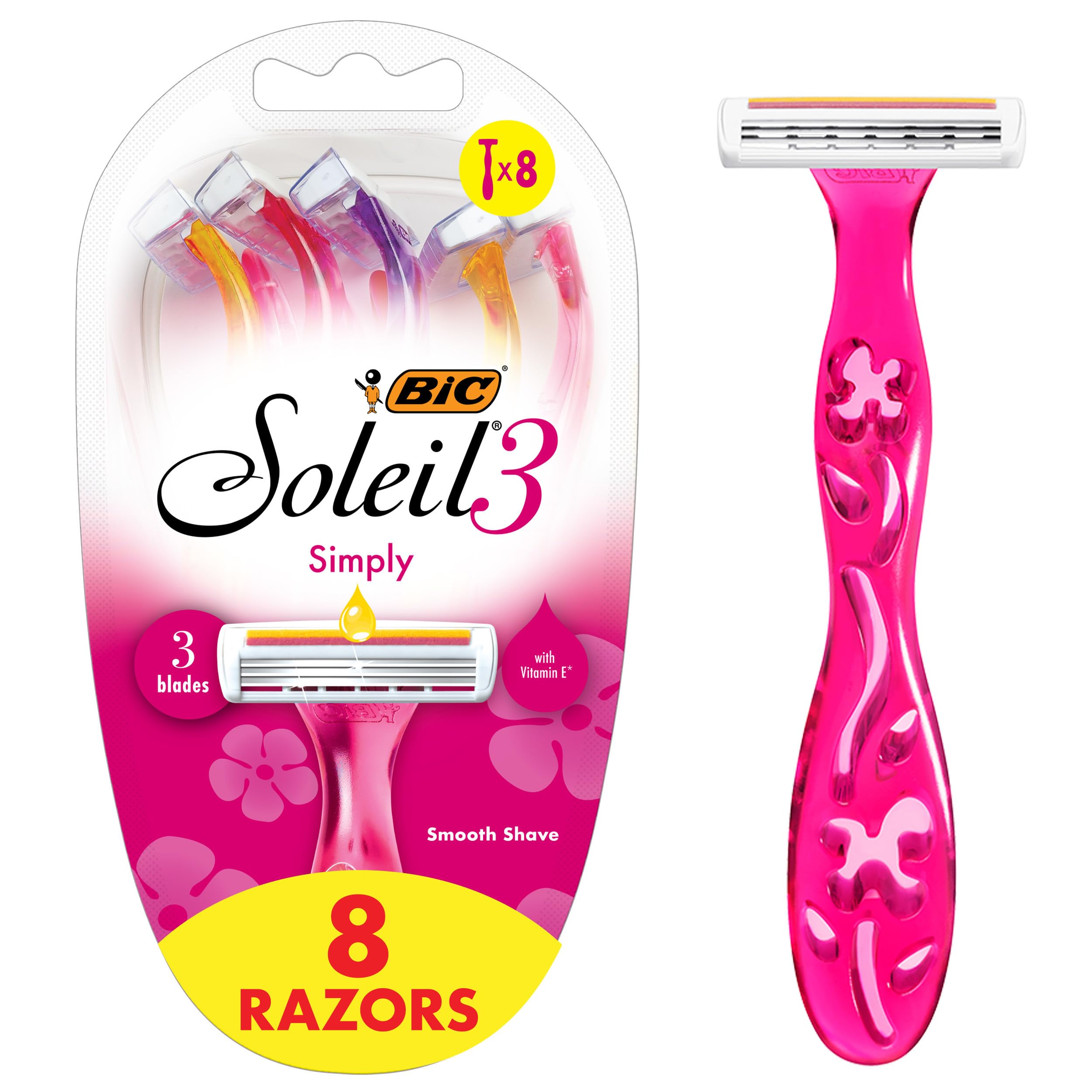 BIC Soleil Simply Smooth razor pack for an easy daily shave.