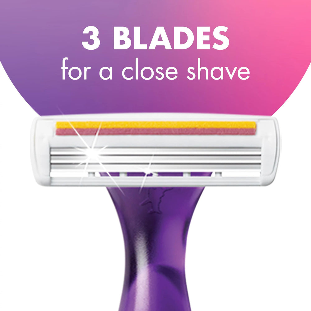 BIC Soleil Smooth ergonomic handle provides steady control while shaving.