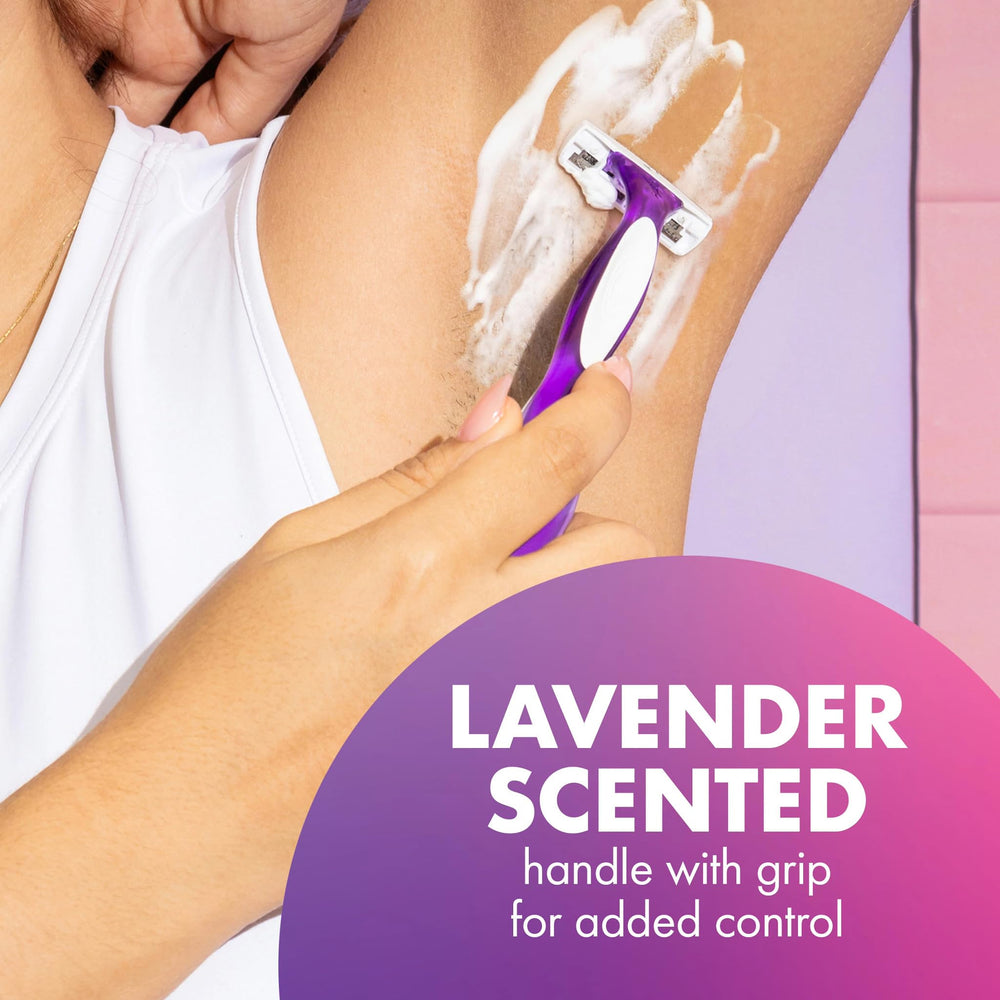 BIC Soleil Smooth lavender scent adds calming touch to routine.