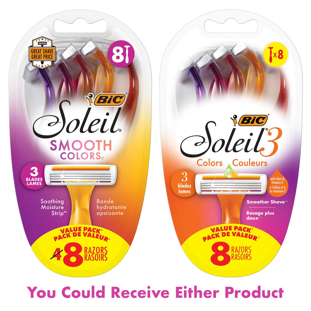 BIC Soleil women’s razor use scene illustrating quick, convenient daily shaving