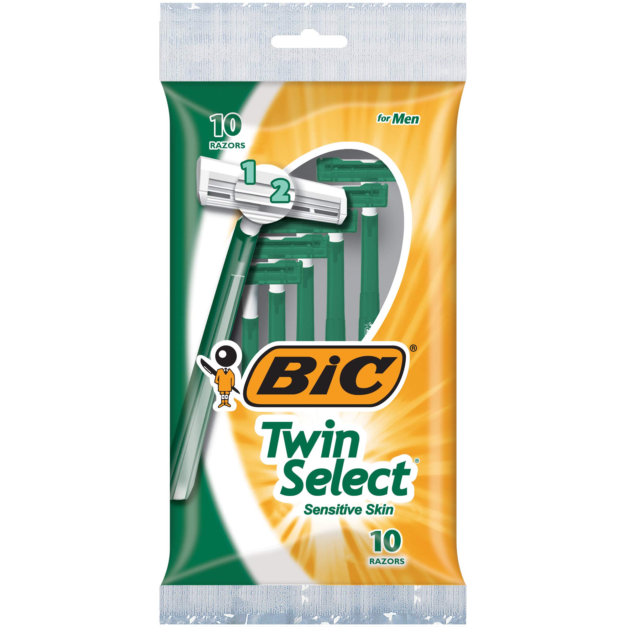 BIC Twin Select razor head designed for sensitive skin offers smooth glide