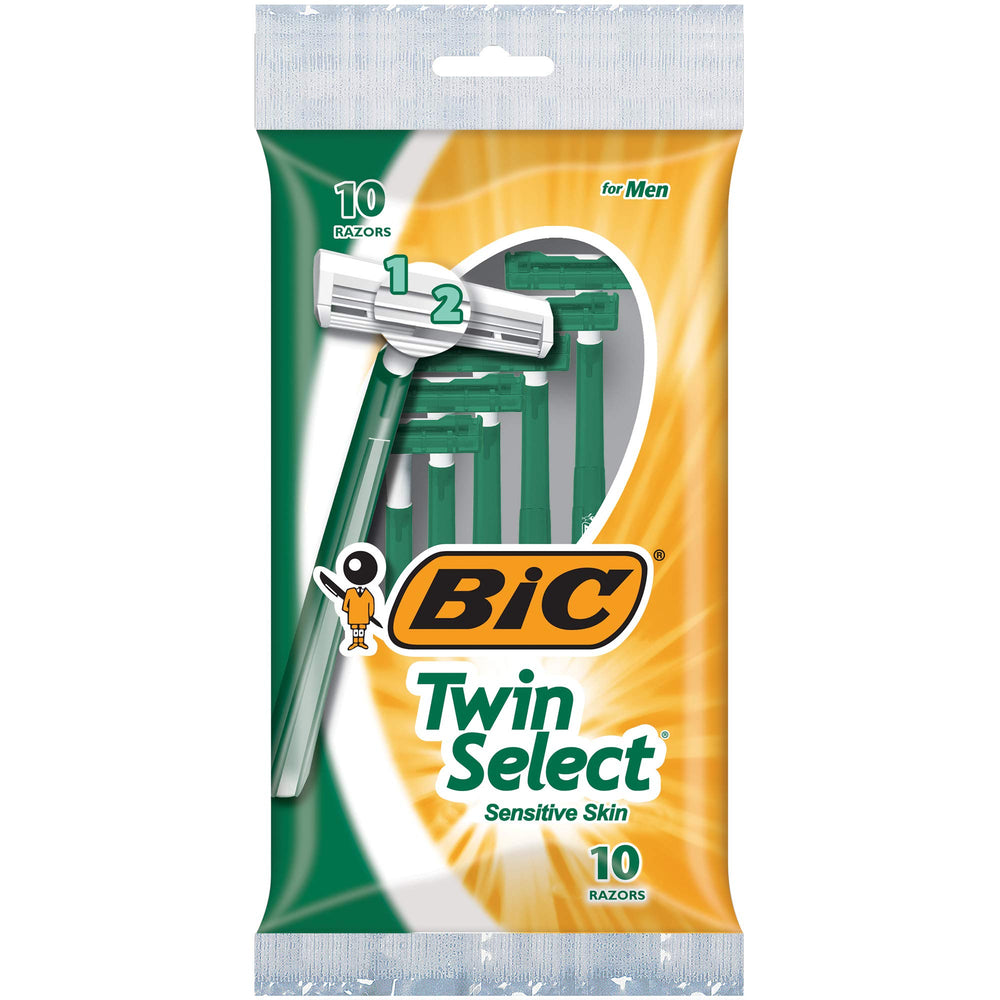 BIC Twin Select razor head designed for sensitive skin offers smooth glide