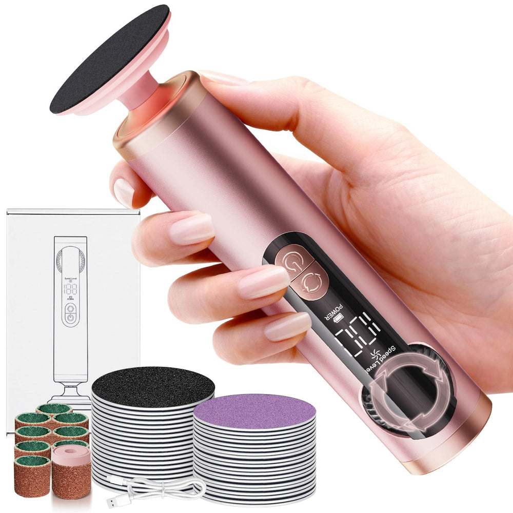 Bicboz electric foot callus remover front view with ergonomic grip for comfortable use.