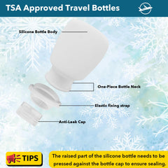 BienBion 1oz travel bottles with spillproof seal for safe travel.