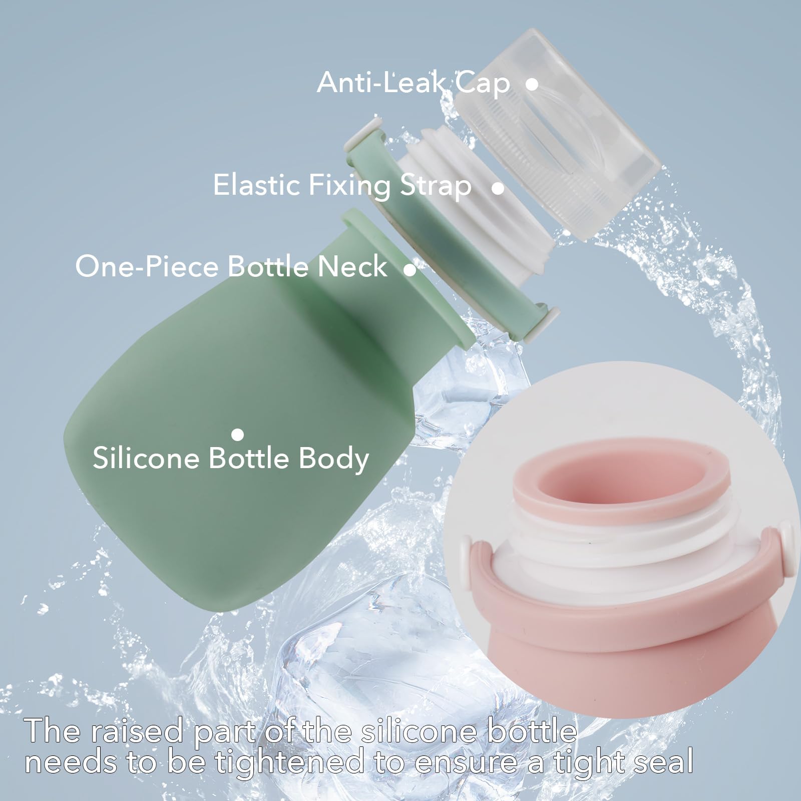 BienBion silicone travel bottles in a colorful pack for easy product identification