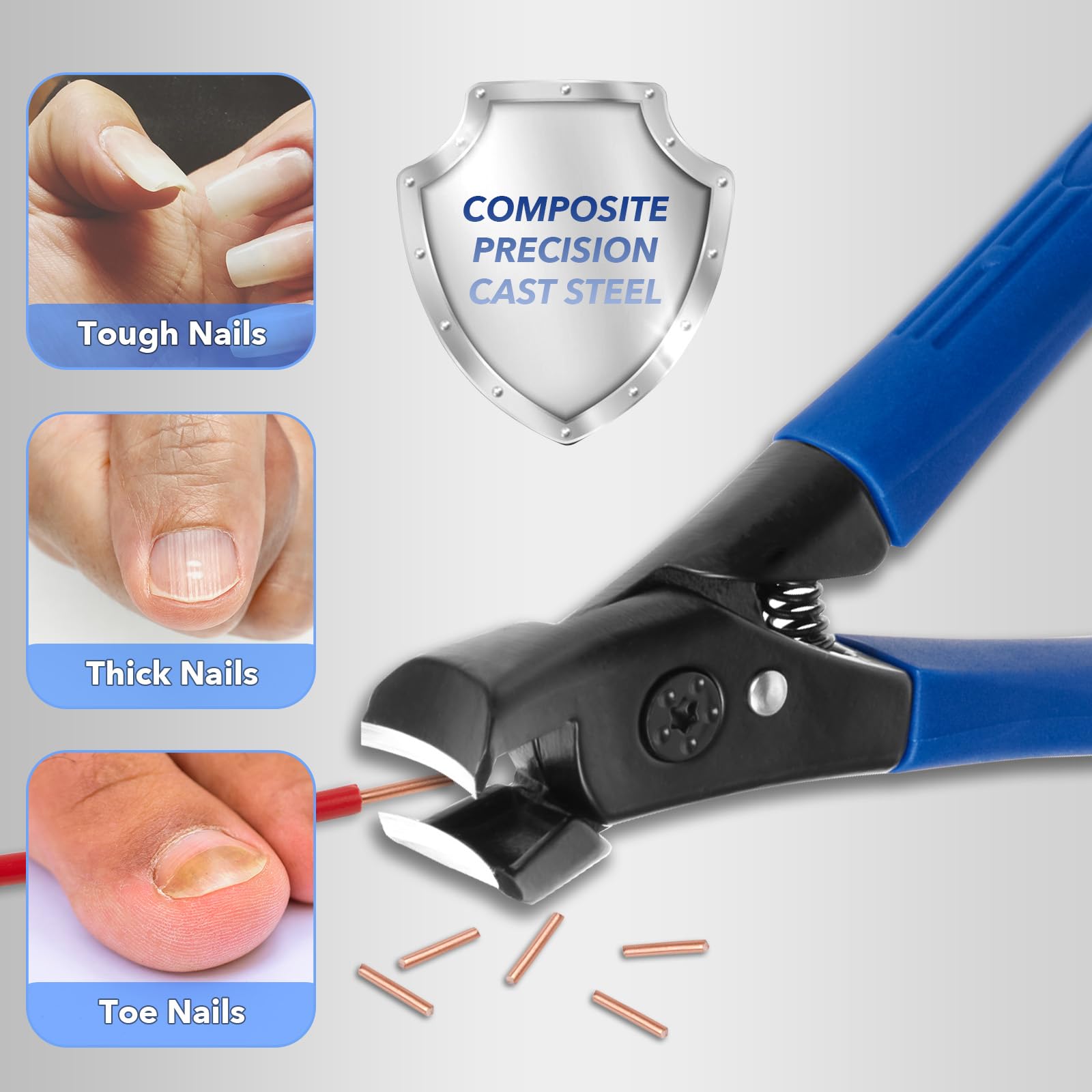 BienBion clippers with oversized 0.5 inch jaws for thick nails