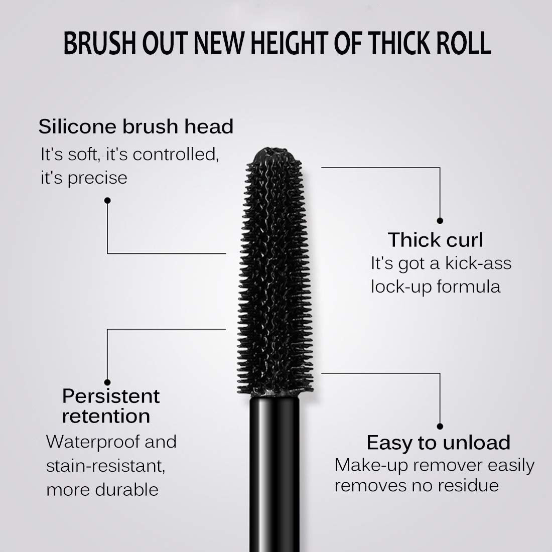 Bieyoc 4D Silk Fiber Mascara easy removal with warm water