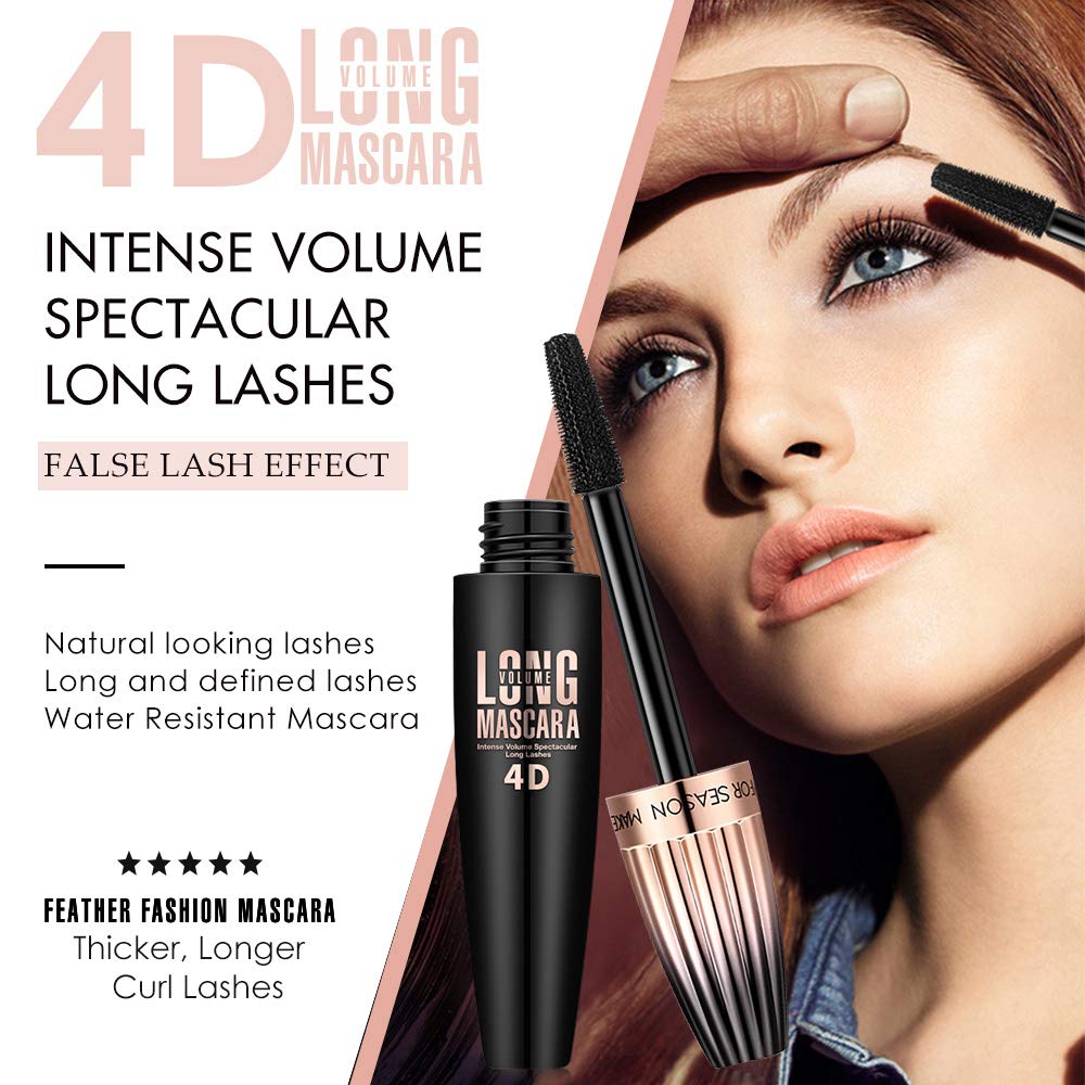 Bieyoc 4D Silk Fiber Mascara lashes after application with volume