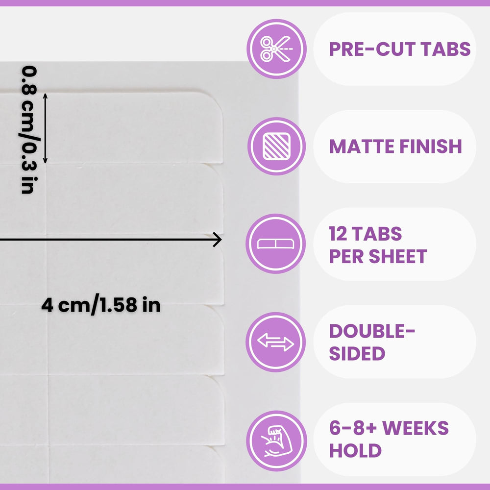 Big Kizzy double-sided tape with strong hold for stable tape-ins.