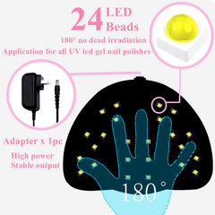 BIGBEAR UV nail lamp interior with 24 LED beads for even coverage