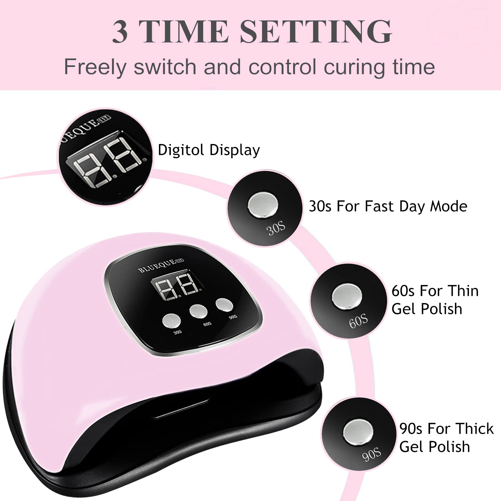 BIGBEAR UV nail lamp compact design ideal for travel use