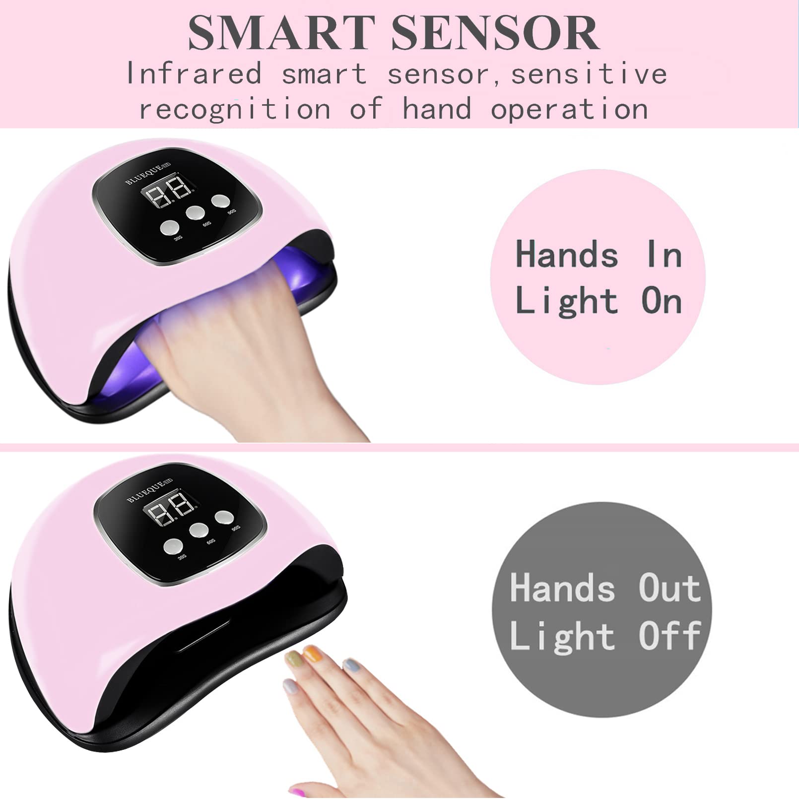 BIGBEAR UV nail lamp automatic sensor enabling hands-free operation