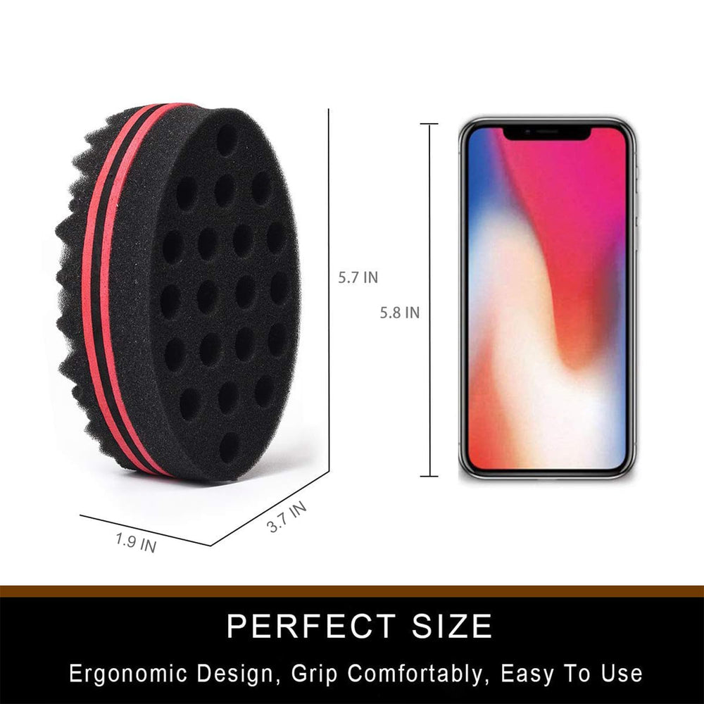 BE BIGEDDIE sponge used in circular motion for long curled hair