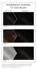 Bigen #57 Dark Brown powder mix image shows easy water activation.