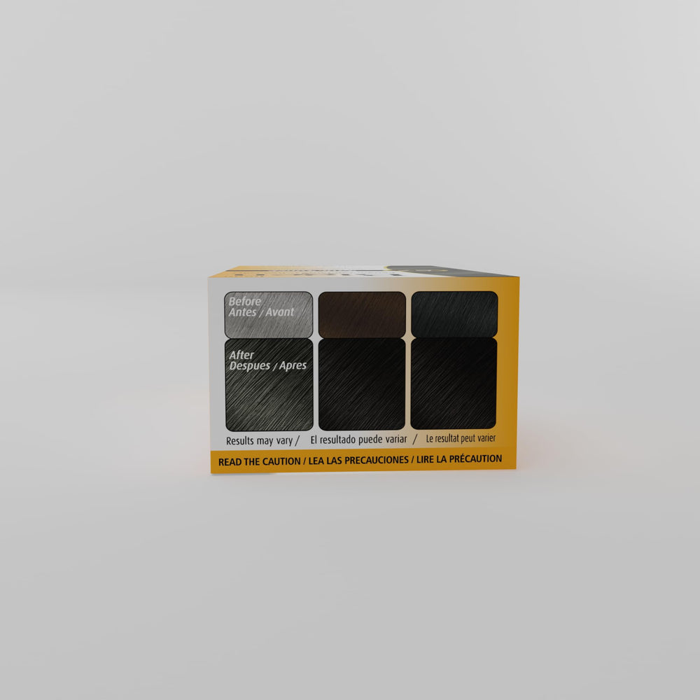 Bigen #57 Dark Brown swatch demonstrates natural shade blending.