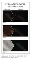 Bigen Oriental Black Powder applicator image enabling precise at-home color application.
