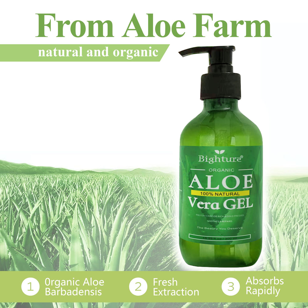 Piel hidratada con BIGHTURE Aloe Vera Gel para uso diario